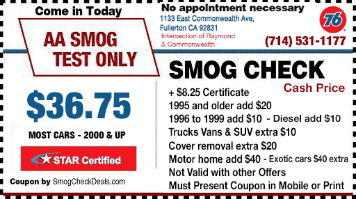 Smog Check Coupon