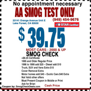 Smog Check Coupon Lake-Forest